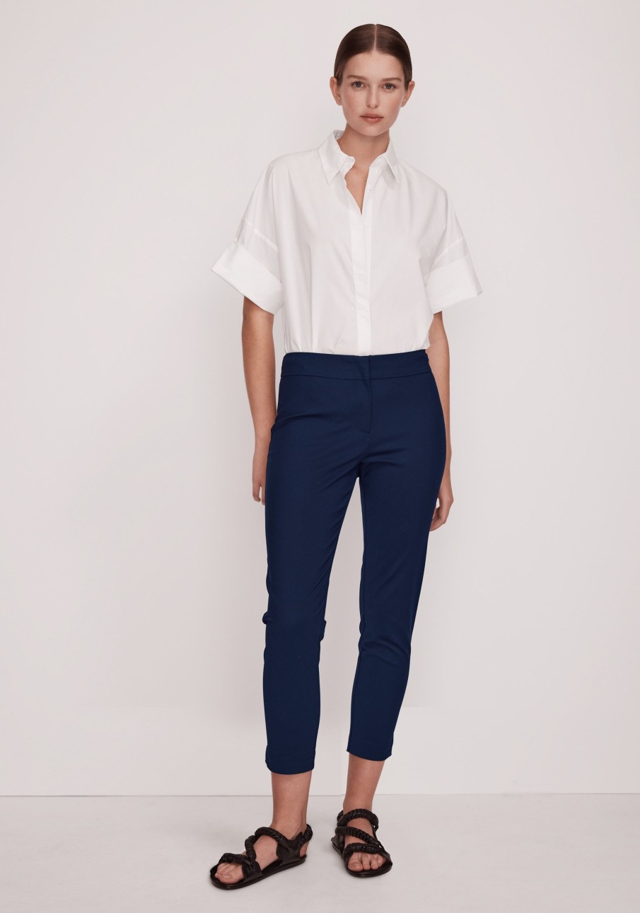 Women Cotton Wool | Morrison Balmain Pants Navy