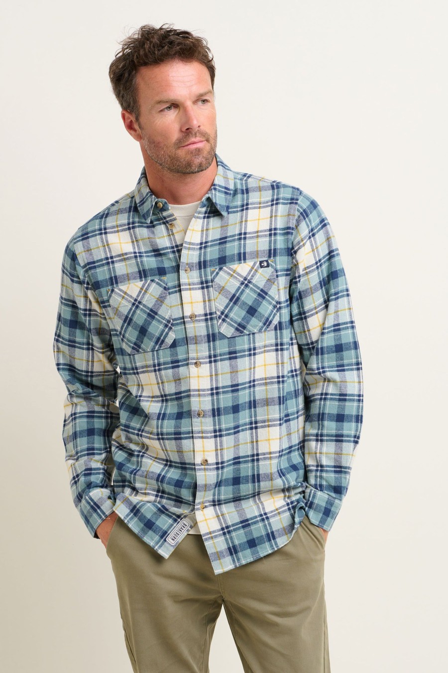 Men Cotton Wool | Brakeburn Blue Check Shirt