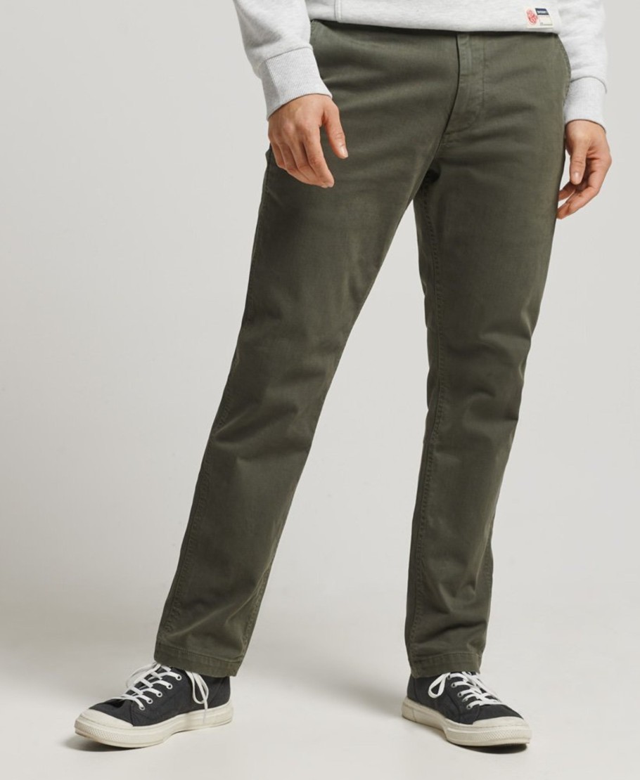 Men Cotton Wool | Superdry Officers Slim Chino Olive