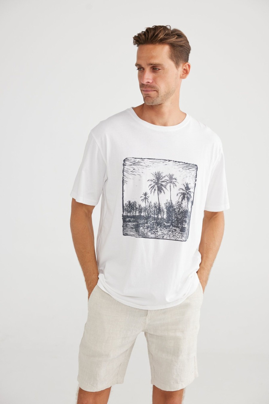 Men Cotton Wool | True North Island Tee