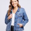 Women Cotton Wool | Elm Angie Denim Jacket Blue