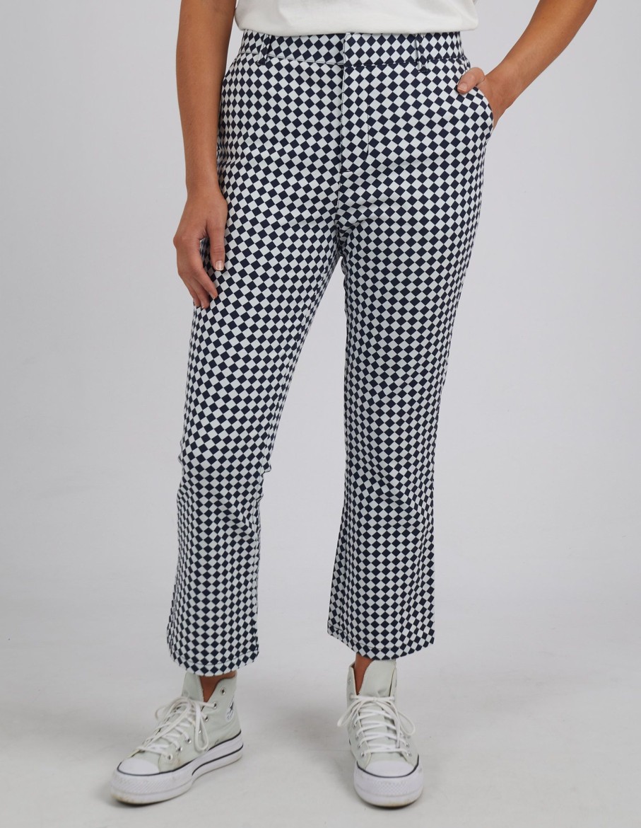 Women Cotton Wool | Elm Zest Pants Navy Navy Check