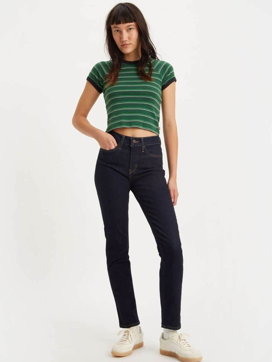 Women Cotton Wool | Levis 312 Shaping Slim Jean Blue Wave Rinse Dark Indigo Rinse