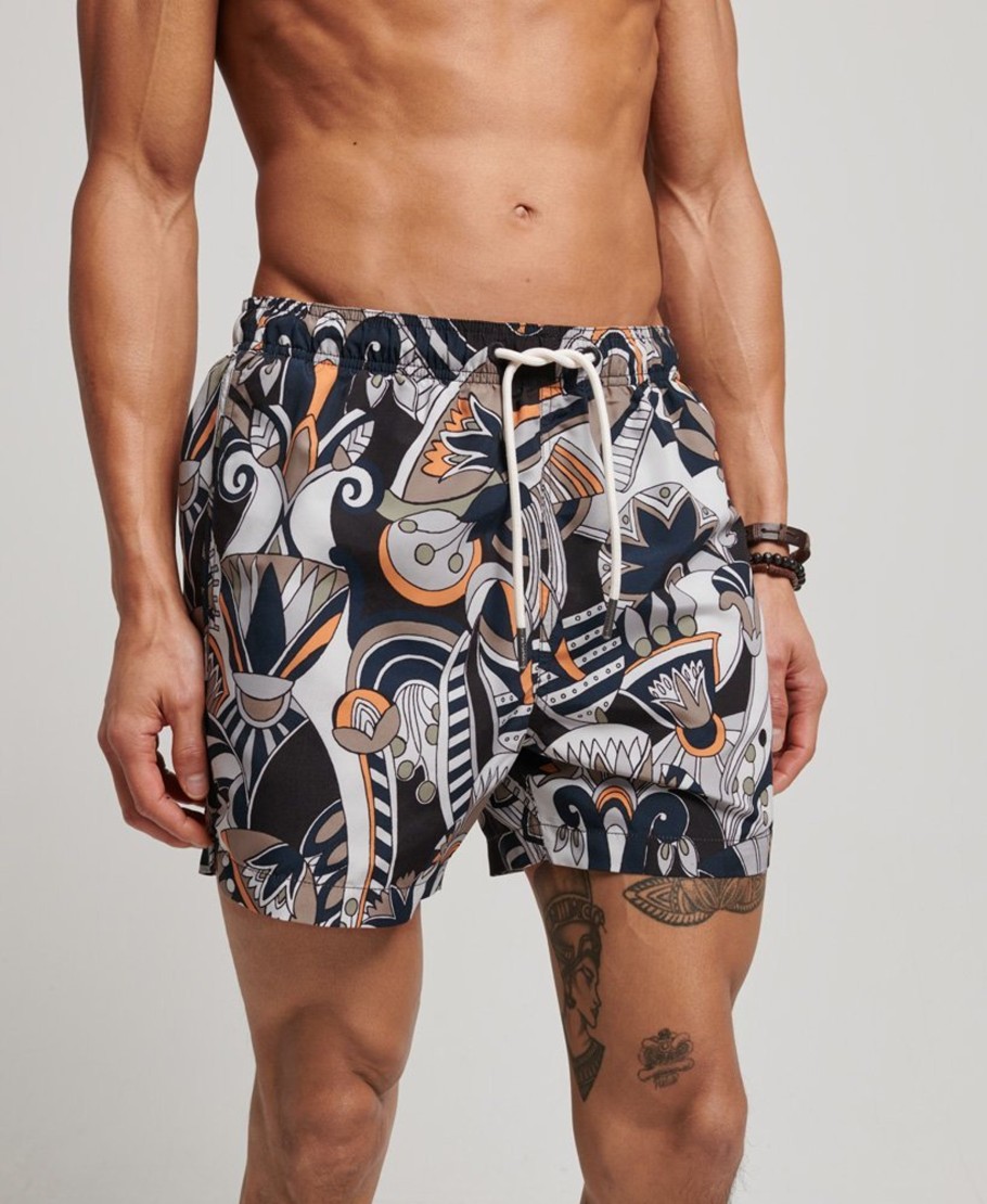 Men Cotton Wool | Superdry Studio Swim Shorts Agnes Black