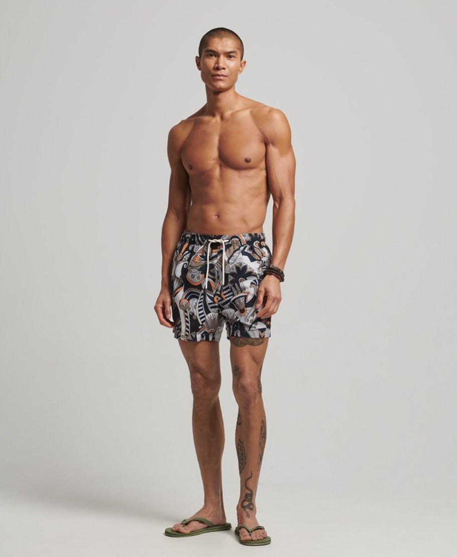 Men Cotton Wool | Superdry Studio Swim Shorts Agnes Black