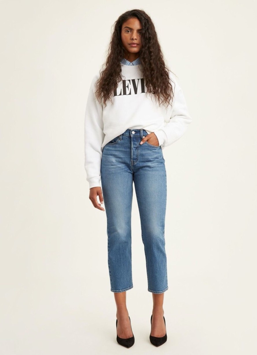 Women Cotton Wool | Levis Wedgie Straight Jeans Jive Sound