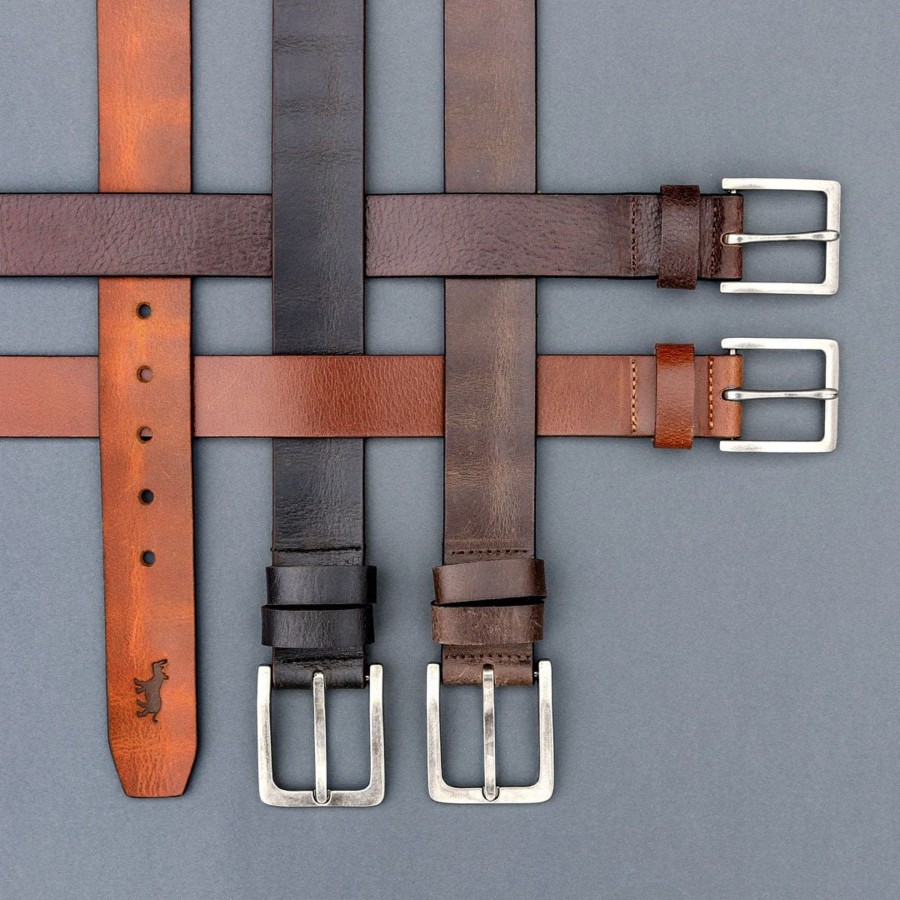 Accessories Cotton Wool | Wild Rhino Leather Jeans Belt Tan