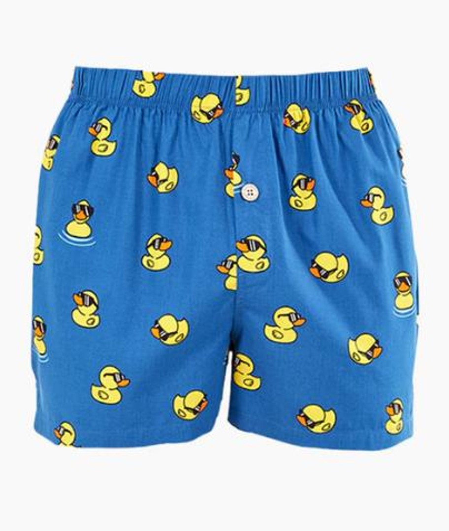 Men Cotton Wool | Bamboozld Duck Thug Men'S Boxer Shorts Blue