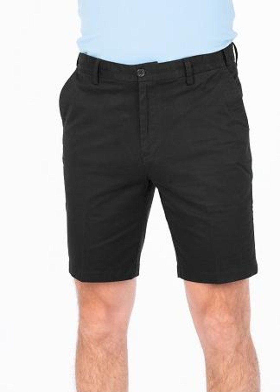 Men Cotton Wool | Bob Spears Men'S Chino Shorts Black