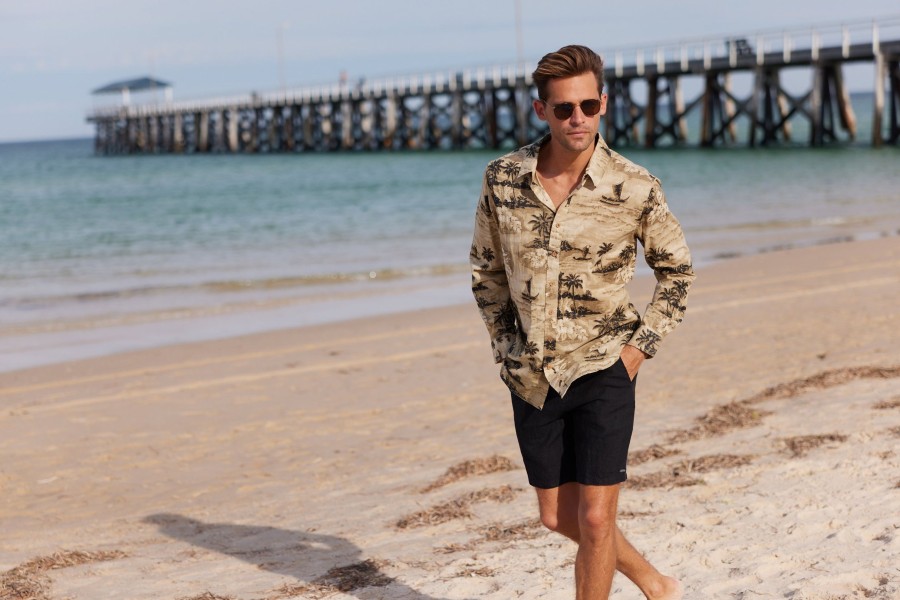 Men Cotton Wool | True North Military Castaway Shirt Khaki