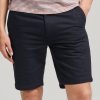 Men Cotton Wool | Superdry Vintage Officer Chino Shorts Eclipse Navy