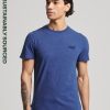 Men Cotton Wool | Superdry Essential Logo Tee Bright Blue Marle