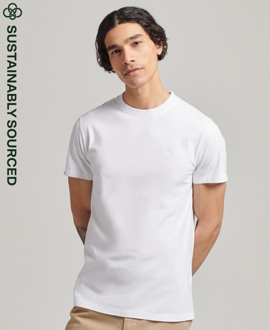 Men Cotton Wool | Superdry Essential Logo Tee Optic White