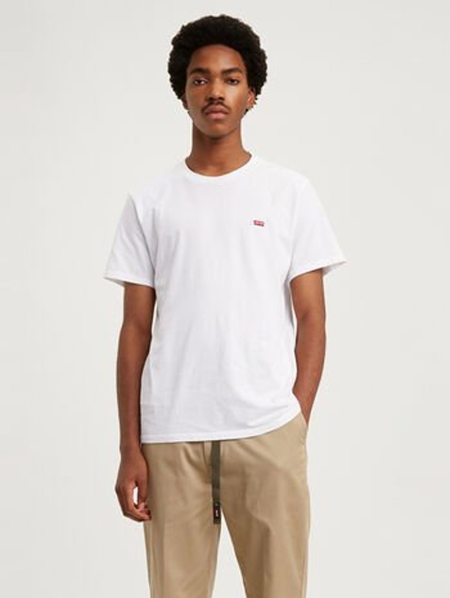 Men Cotton Wool | Levis Original Housemark Tee White