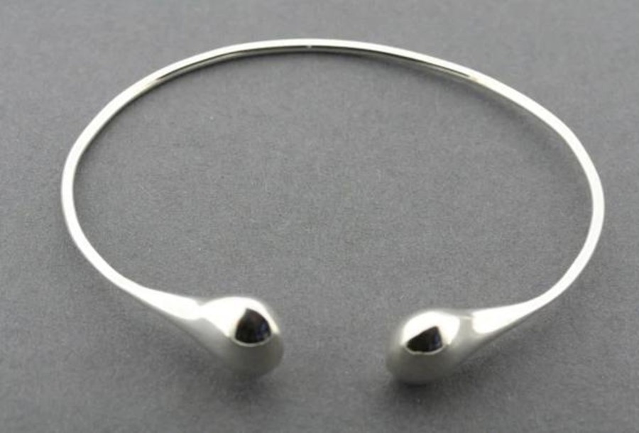 Accessories Cotton Wool | Makers And Providers Sterling Silver Double Teardrop Cuff