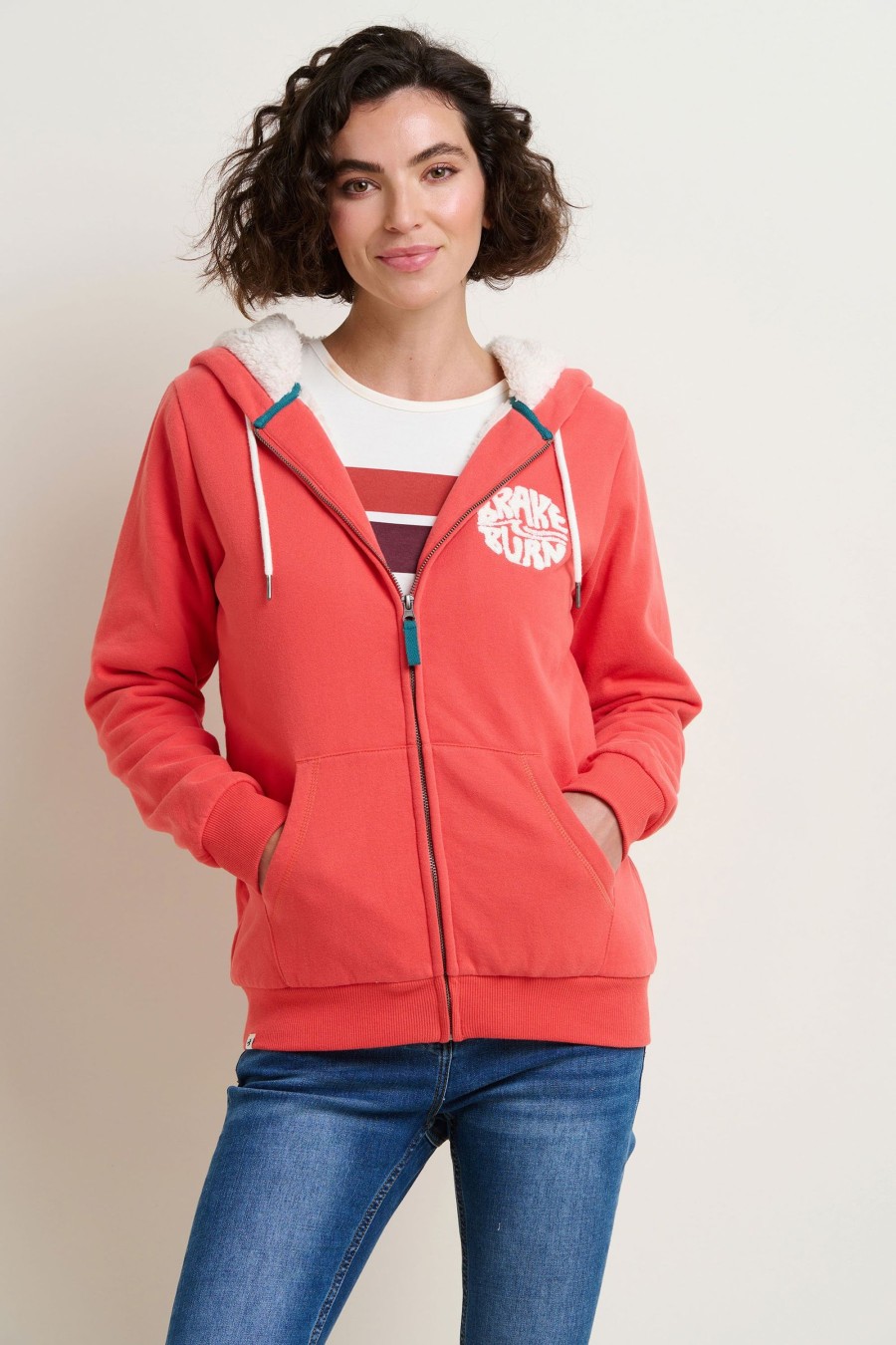 Women Cotton Wool | Brakeburn Borg Lined Zip Through Hoodie