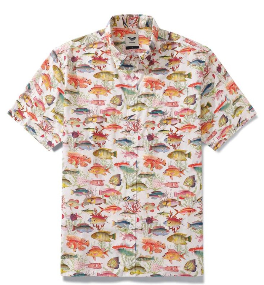 Men Cotton Wool | Yiume Men'S Short Sleeve Shirt Sea Ocean