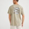 Men Cotton Wool | True North Stay Salty Tee Khaki