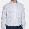 Men Cotton Wool | Abelard Windowpane Check Ls Shirt Blue