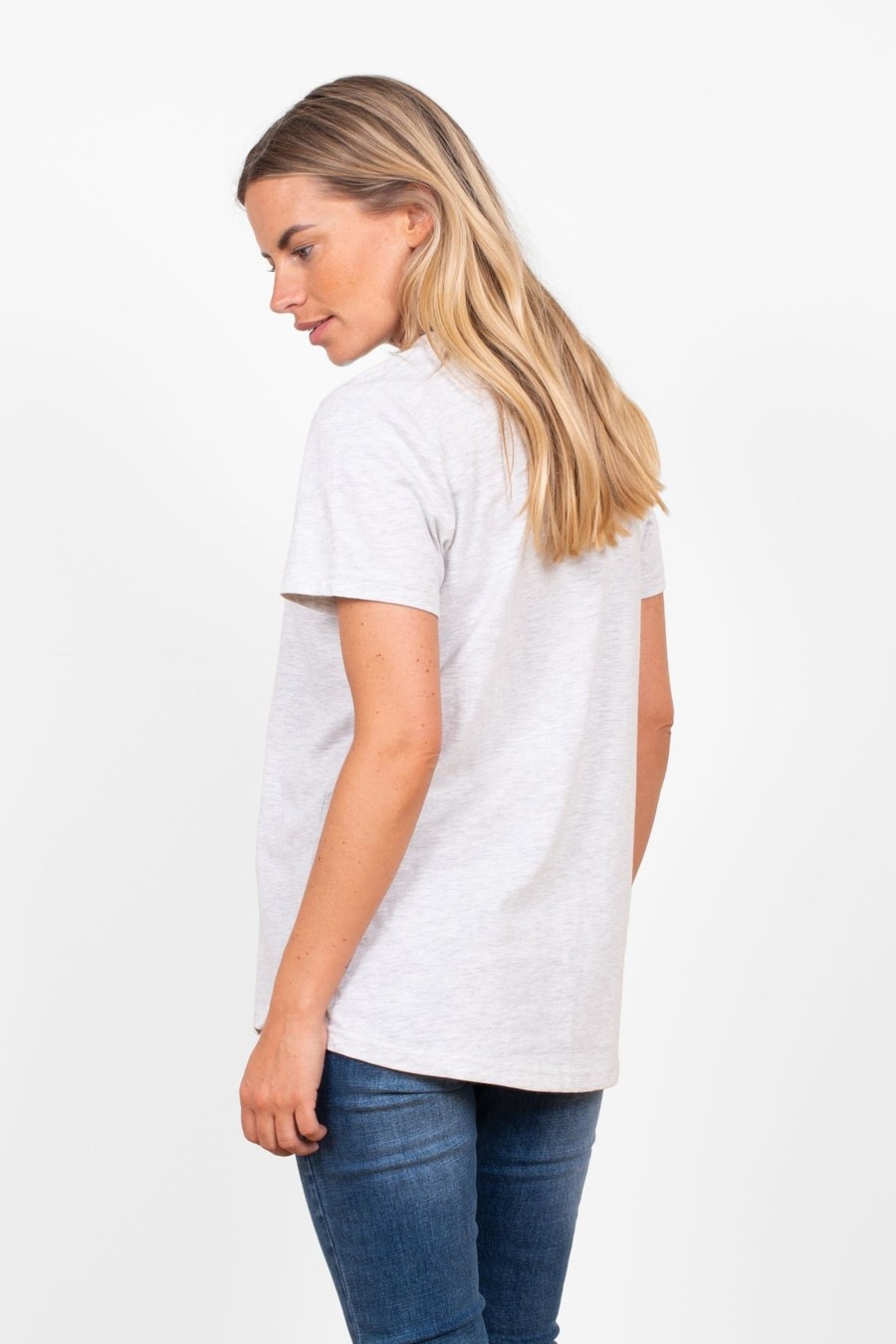 Women Cotton Wool | Brakeburn Landscape Tee Grey Marle