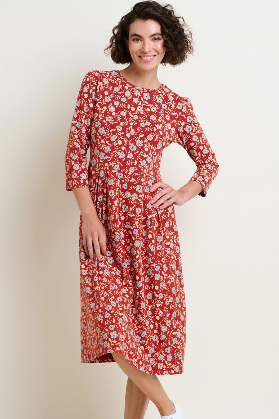 Women Cotton Wool | Brakeburn Poppy Midi Dress