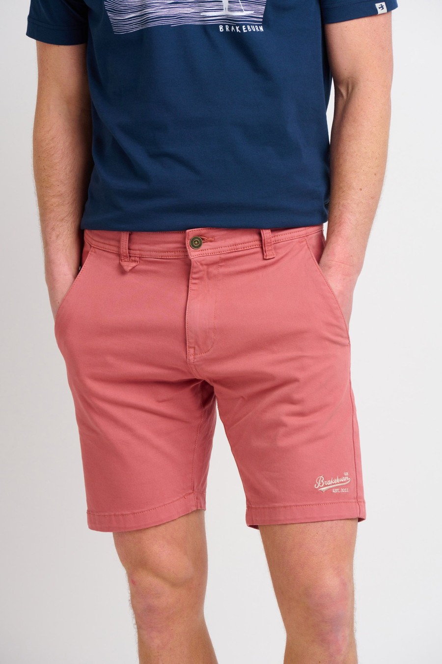 Men Cotton Wool | Brakeburn Chino Shorts Red