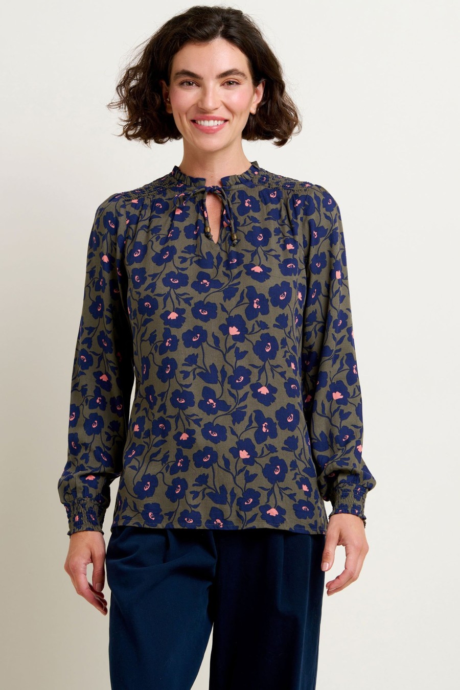 Women Cotton Wool | Brakeburn Midnight Bloom Blouse