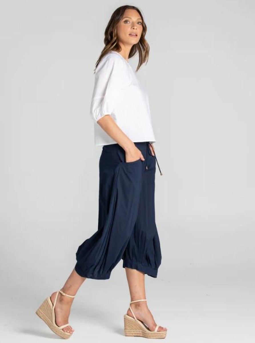 Women Cotton Wool | Boom Shankar Guru Pants Navy