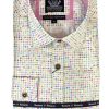 Men Cotton Wool | Thomson And Richards Squiggle Long Sleeve Shirt Candy