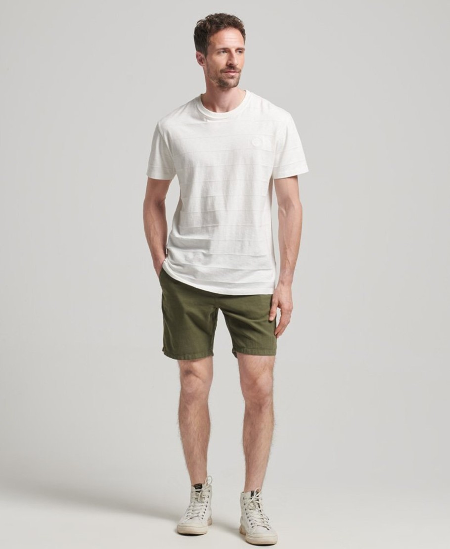 Men Cotton Wool | Superdry Men'S Vintage Overdry Shorts Olive Khaki