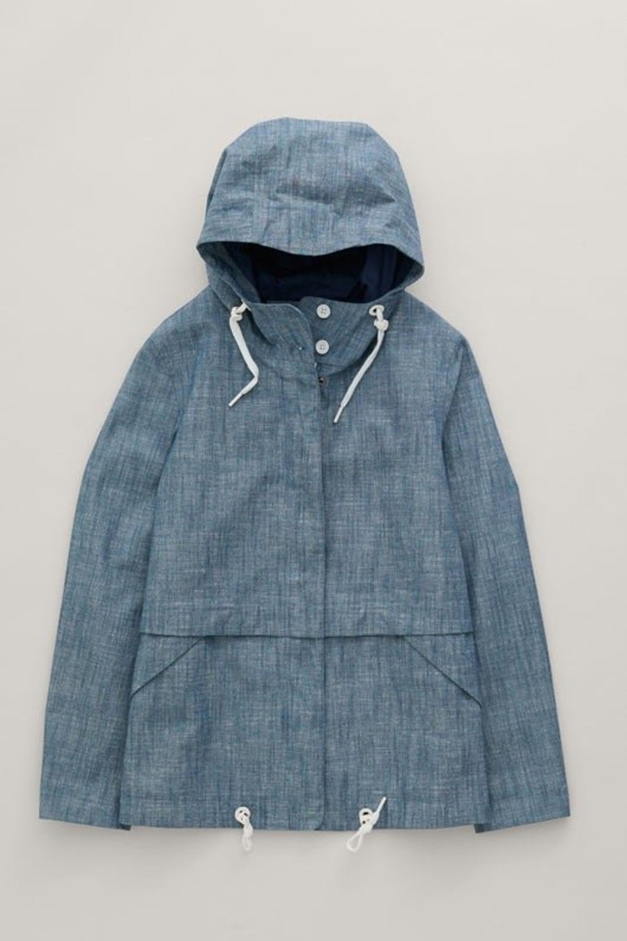 Women Cotton Wool | Seasalt Cornwall Blue Depth Waterproof Jacket Chambray