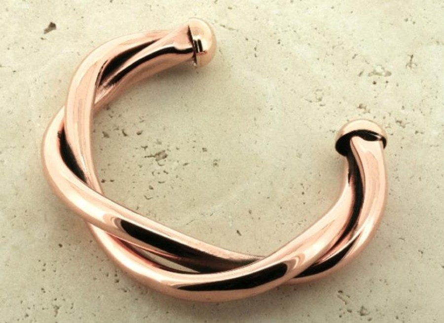 Accessories Cotton Wool | Makers And Providers Plaited Tubular Cuff Copper