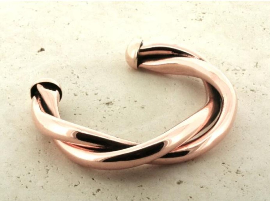 Accessories Cotton Wool | Makers And Providers Plaited Tubular Cuff Copper