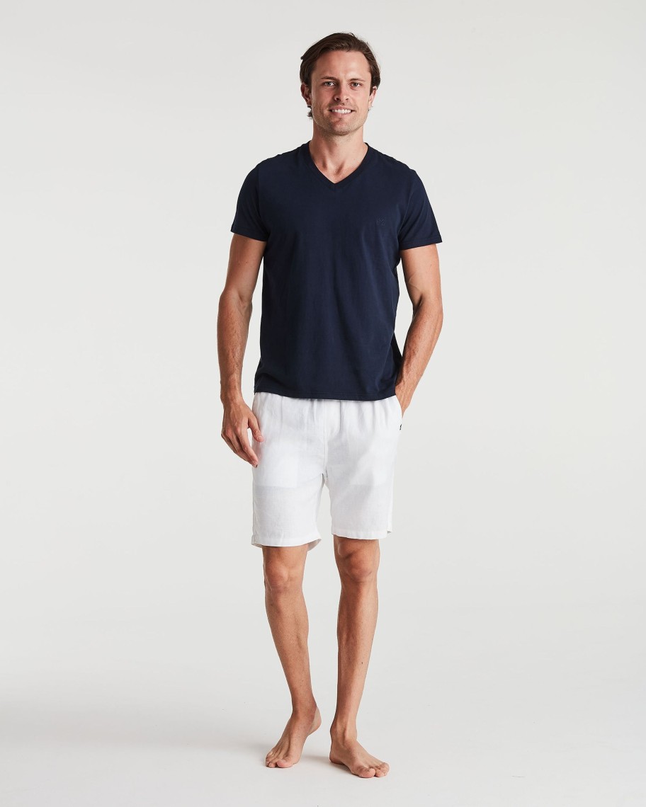 Men Cotton Wool | Coast Clothing Linen Shorts White