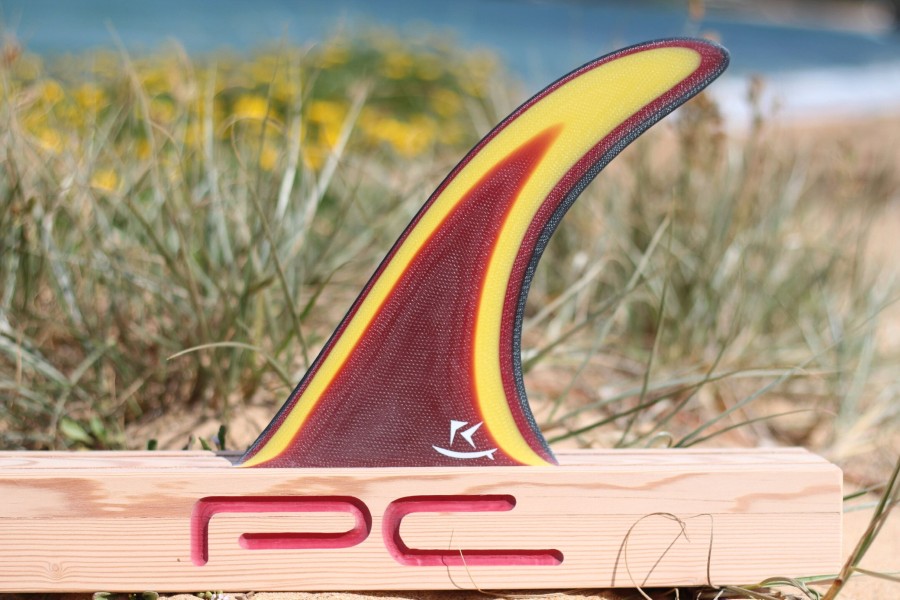 Accessories Cotton Wool | Pc Surf Design Handcrafted Longboard Fin ( 2 Sizes ) Burgundy/Yellow