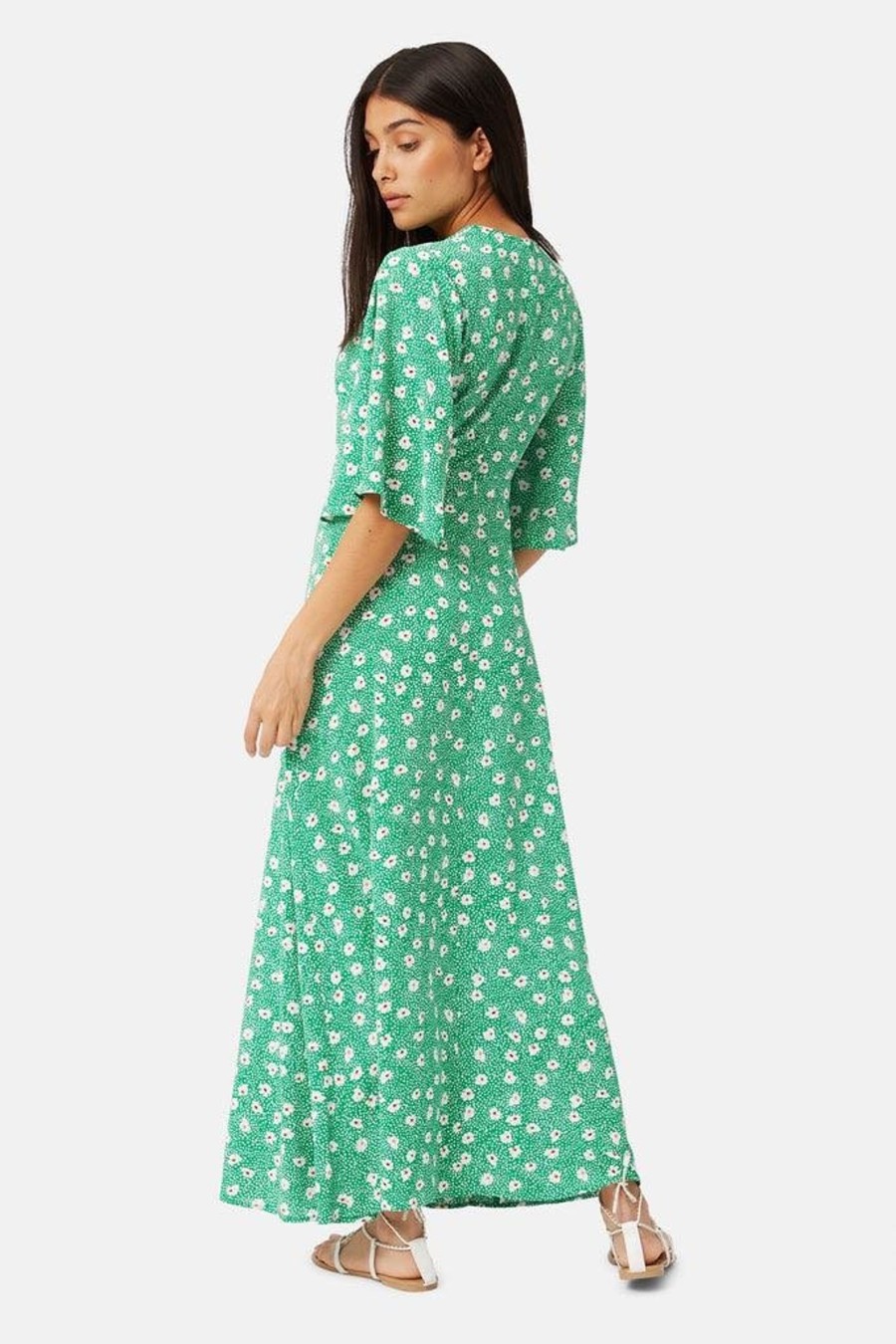 Women Cotton Wool | Traffic People Little Lies Maxi Dress Green