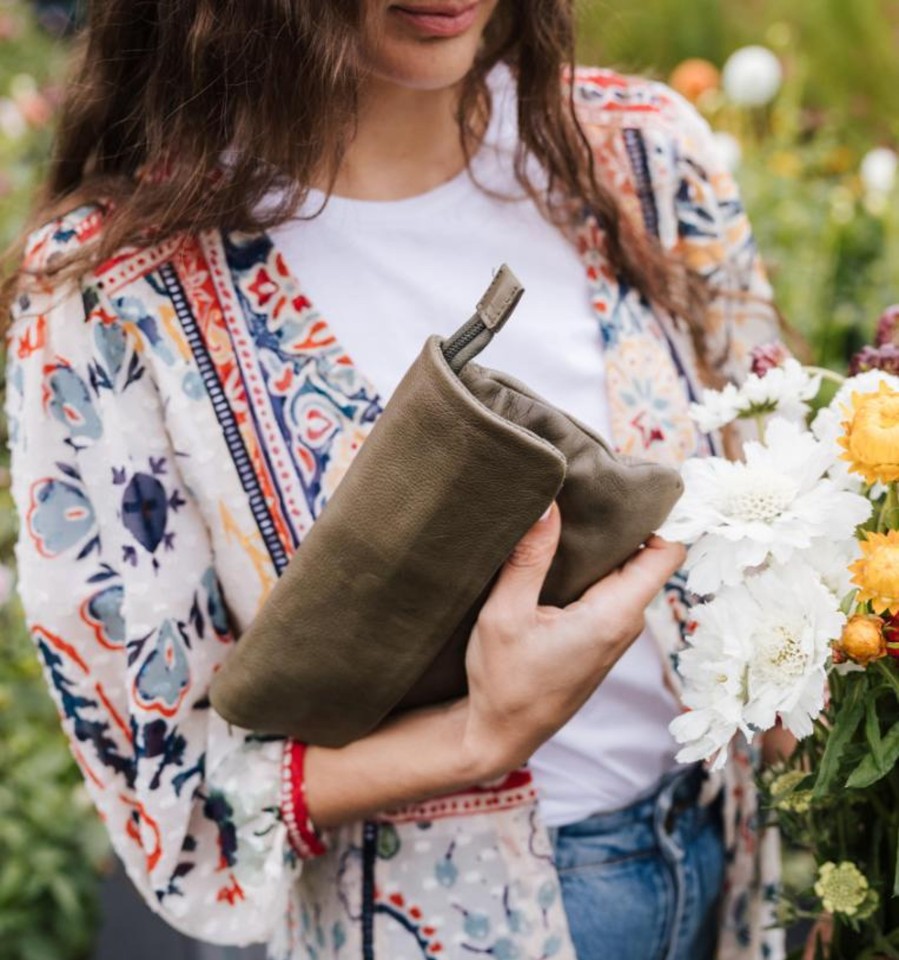 Accessories Cotton Wool | Dusky Robin Lucie Clutch Bag (Assorted Colours)