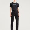 Women Cotton Wool | Levis 501 Cropped Jeans Black Sprout