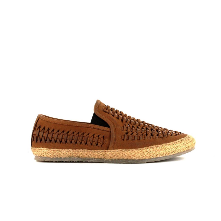 Accessories Cotton Wool | Wild Rhino Weave Slip On Men'S Shoes Tan