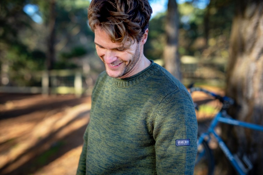 Men Cotton Wool | Brakeburn Khaki Crew Neck Jumper