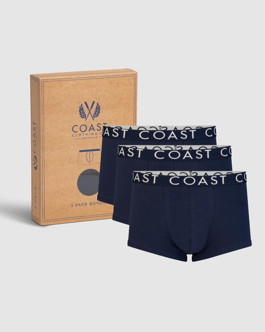 Men Cotton Wool | Coast Clothing 3 Pack Boxers