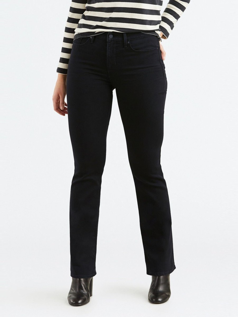 Women Cotton Wool | Levis 315 Shaping Bootcut Jeans Black