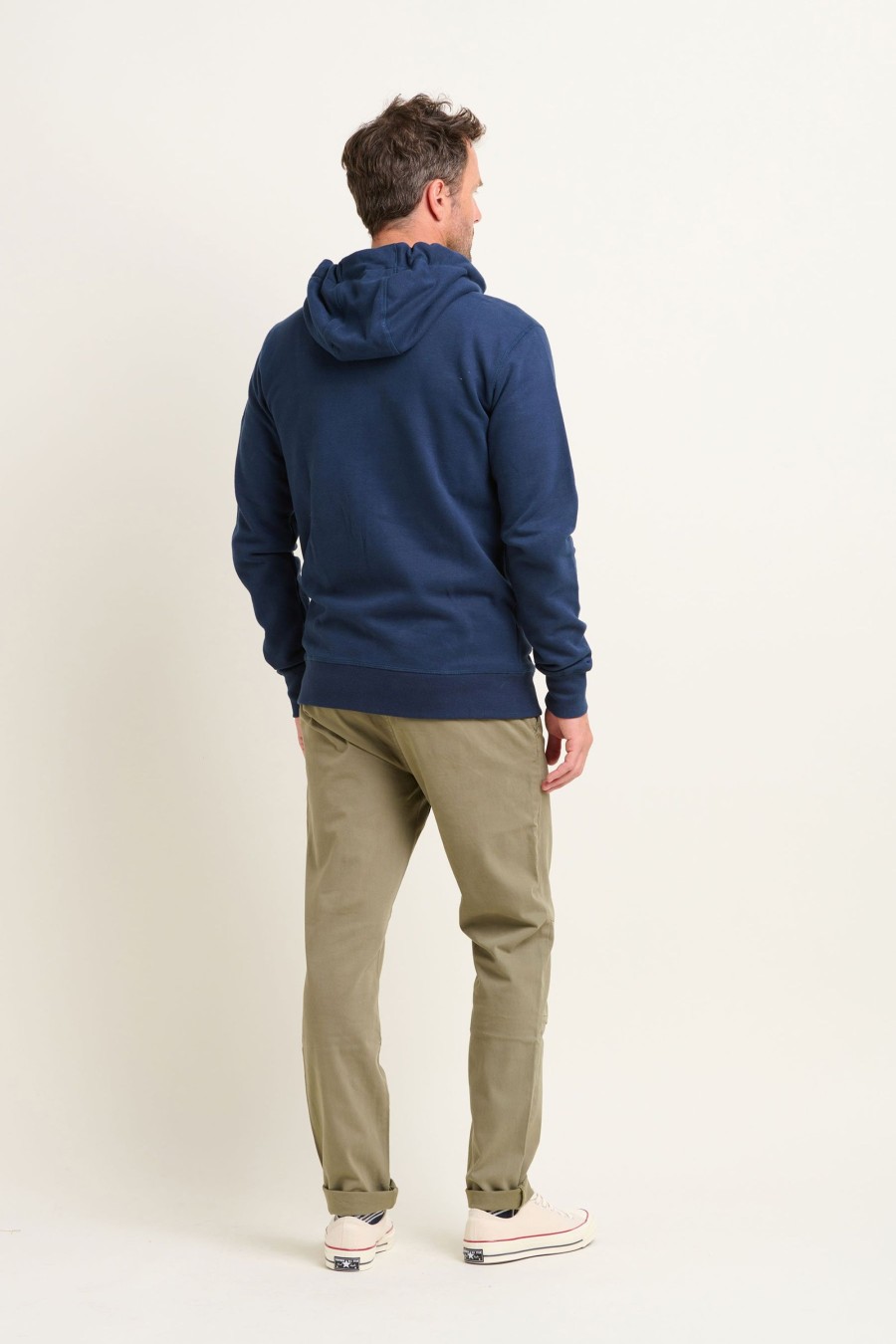 Men Cotton Wool | Brakeburn Navy Zip Thru Hoody