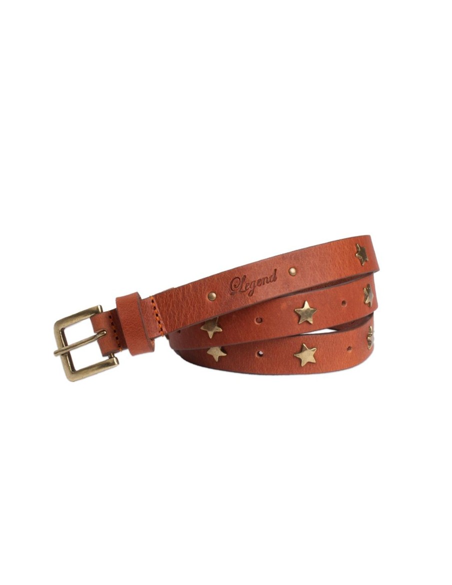 Accessories Cotton Wool | Legend Belts Star Stud Belt Cognac