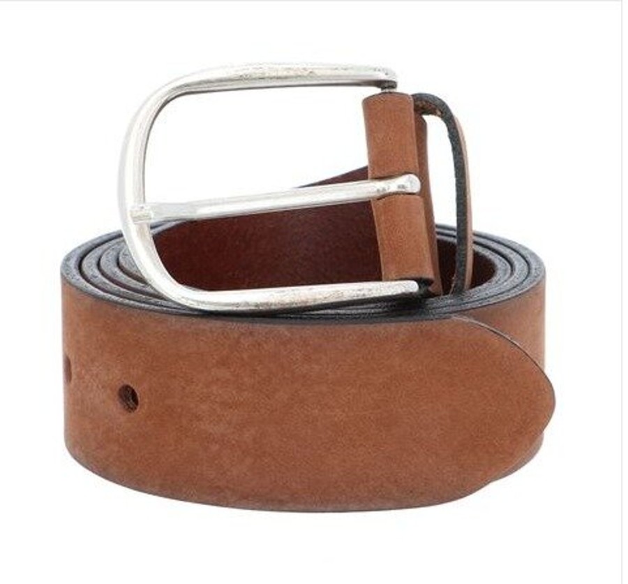 Accessories Cotton Wool | Vanzetti Ladies Denim Love Belt Dark Brown