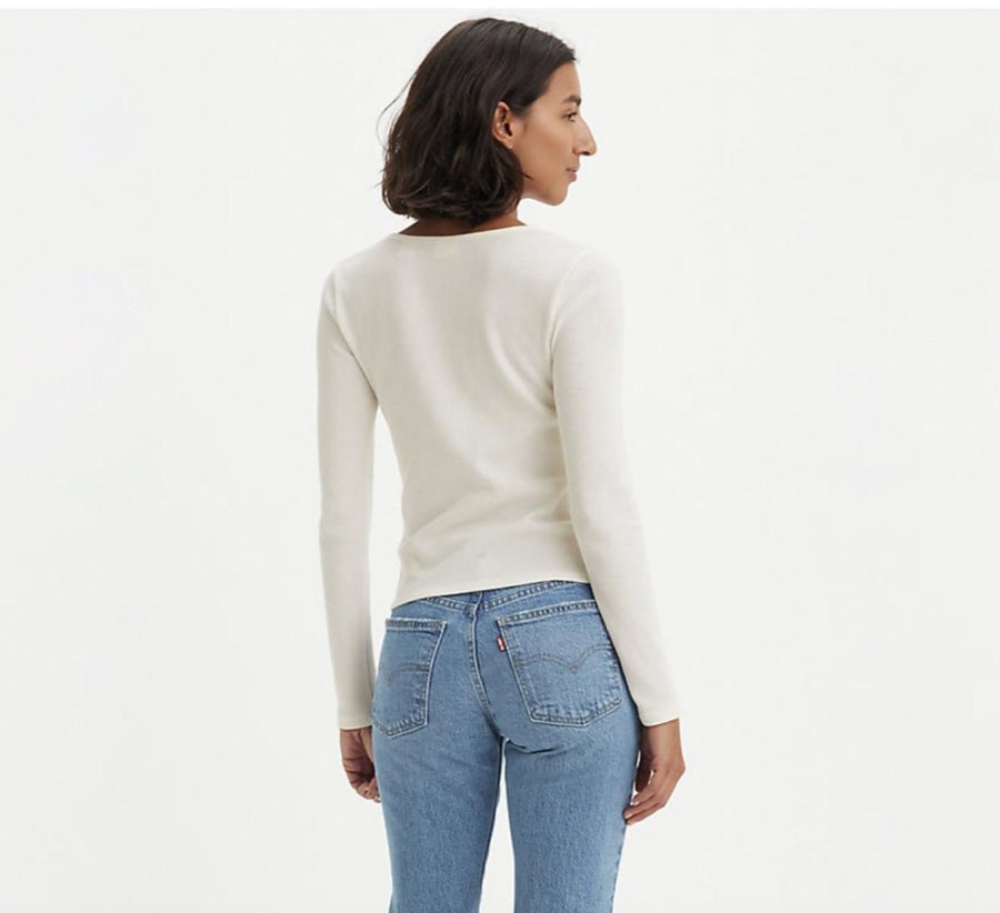 Women Cotton Wool | Levis Waffle Henley Sugar Swizzle