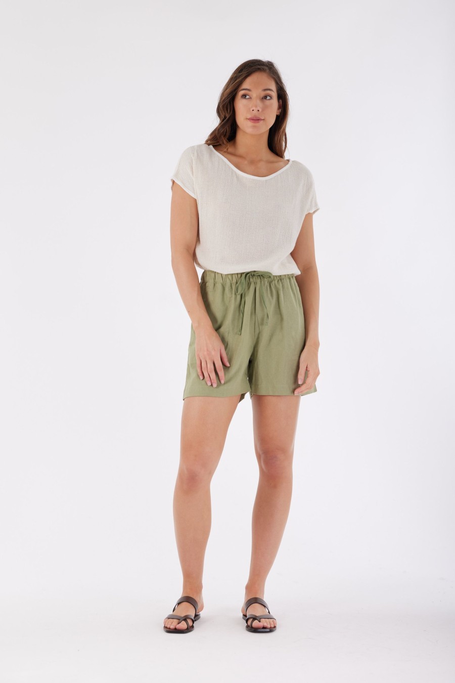 Women Cotton Wool | Carbon Isla Linen Shorts (3 Colours)