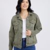 Women Cotton Wool | Elm Tilly Denim Jacket Clover