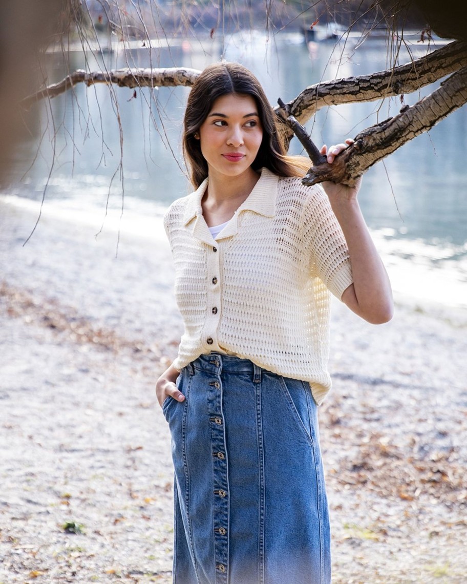 Women Cotton Wool | Elm Bay Knit Shirt