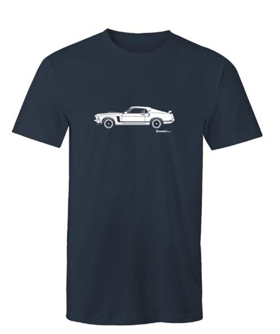 Men Cotton Wool | Garage '79 Mustang Tee Navy